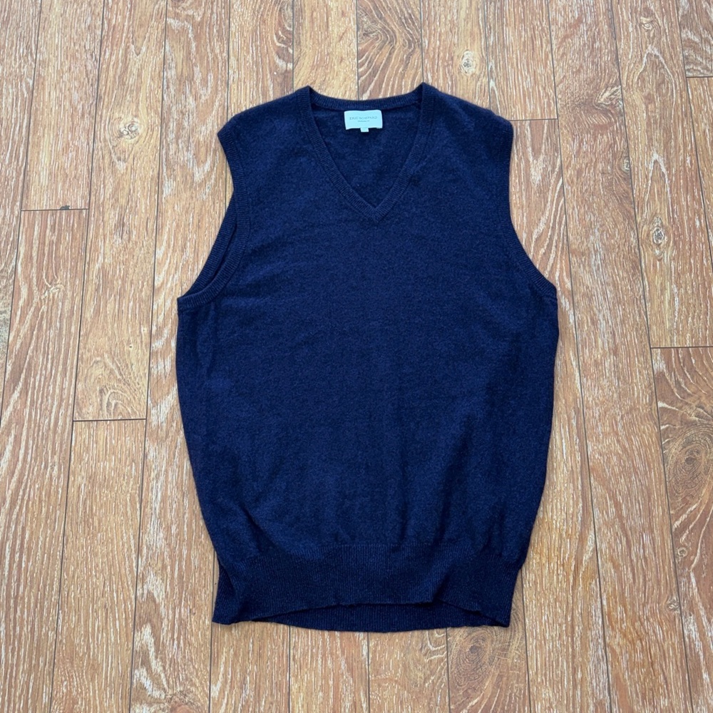 Eric Bompard Luxury Men's Deep Purple Cashmere Sleeveless Vest - Sz L